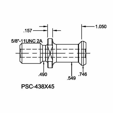 TJ DAVIES CO Coolant Through Retention Knob PSC-438X45